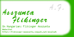 asszunta flikinger business card